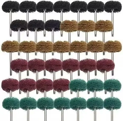 5 stücke Mini Bohrer Schleif Pinsel Nylon Polieren Polieren Rad Dremel Dreh Hand Werkzeug Zubehör Set Rost Entferner – Detail 2