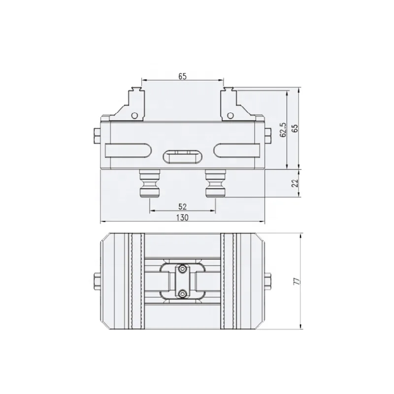 الدقة عمال تباعد 52 مللي متر لقط المدى 0-110 مللي متر الصلب الذاتي توسيط Cnc مطحنة ملزمة HE-77110