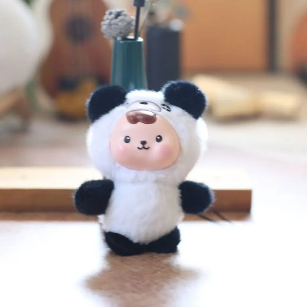 PP Cotton Funny Cat Keychain Cartoon Design Lucky Charm Cute Pet Doll Keychain Plush Material Cute Shape Lucky Keychain