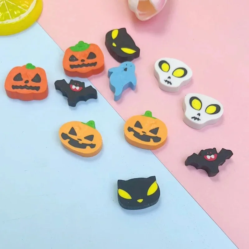 30-100 pezzi di gomma da cancellare per cartoni animati carini, gomma da cancellare a tema Halloween, regalo per bambini per feste di Halloween.