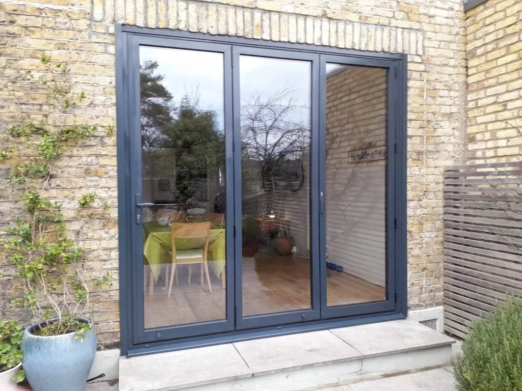 Direct Accordion Door Double Glazed Aluminium Bi Folding Doors Residential Building Exterior Balcony Glass Folding Doors