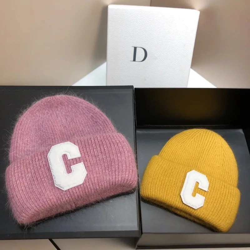 chapeu-de-malha-de-pele-de-coelho-real-c-carta-coreano-moda-feminina-chapeus-de-inverno-ao-ar-livre-quente-andando-gorro-protecao-de-orelha-bone-de-la