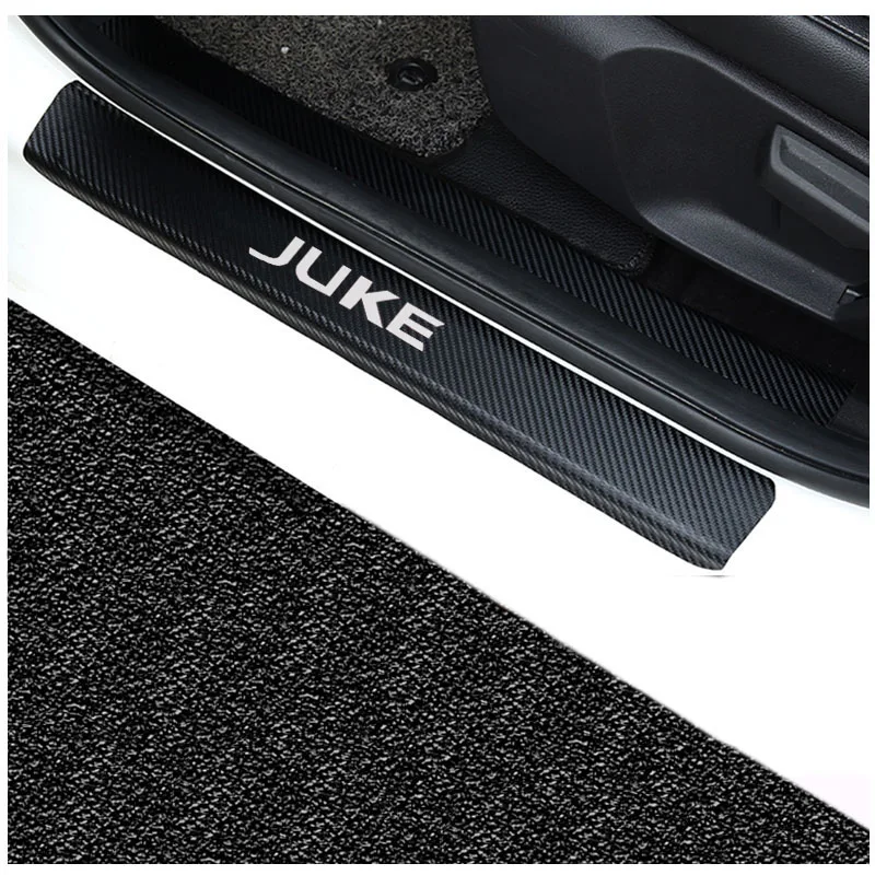 

Car Door Sill Protector Sticker Carbon Fiber Vinyl Sticker For Nissan Juke