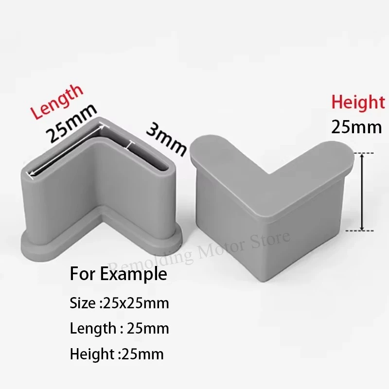 4/8/12/20Pcs L-shaped PVC Foot Cover Triangle Angle Iron Feet Caps Non-Slip Shelf Table Chair Furniture Feet Leg Pad Protector
