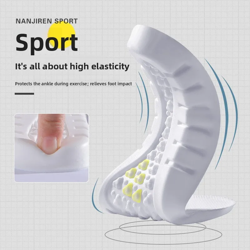 Men Women Sports Shoe Insoles Thick Memory Foam High Elastic Super Soft Shock Absorbing Breathable Sweat Absorbing