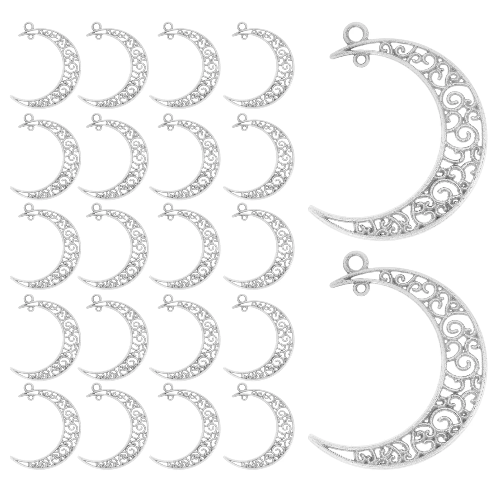 

Moon Pendant Crescent Charm Tibetan Jewelry Finding Earring Metal Dangle Earrings