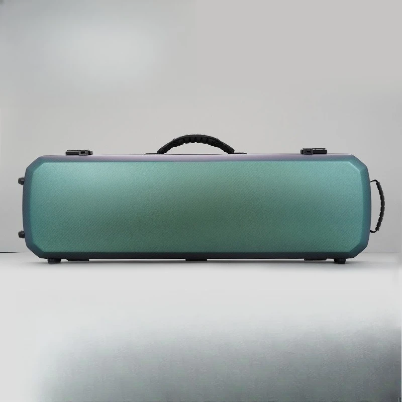 

Green colorful carbon fiber violin case 4/4 piano special can be checked pressure-resistant color-changing violin case
