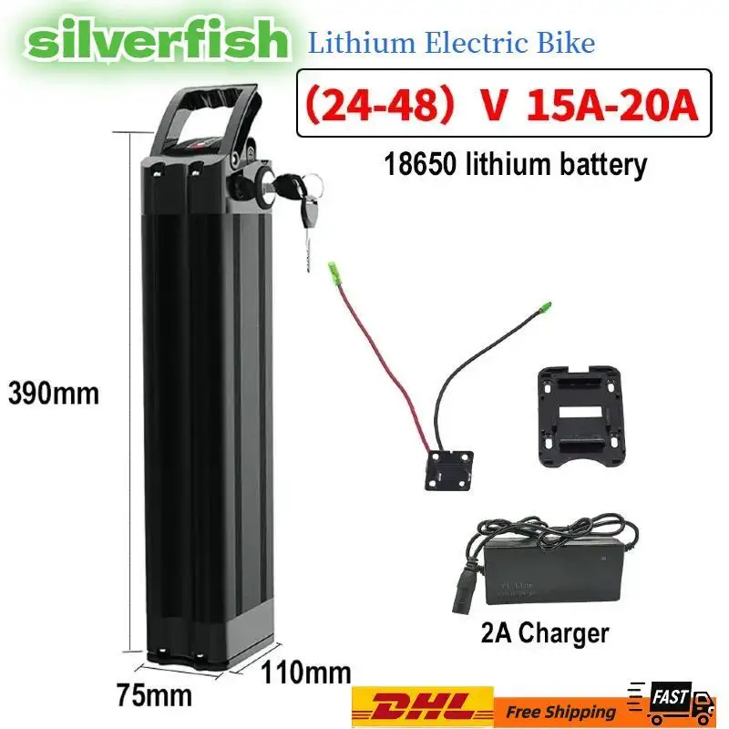 

2024 NEW Bottom discharge 36V/48V Silver Fish battery 15Ah-20Ah ultra long endurance for 36V/48V Silver Fish power battery