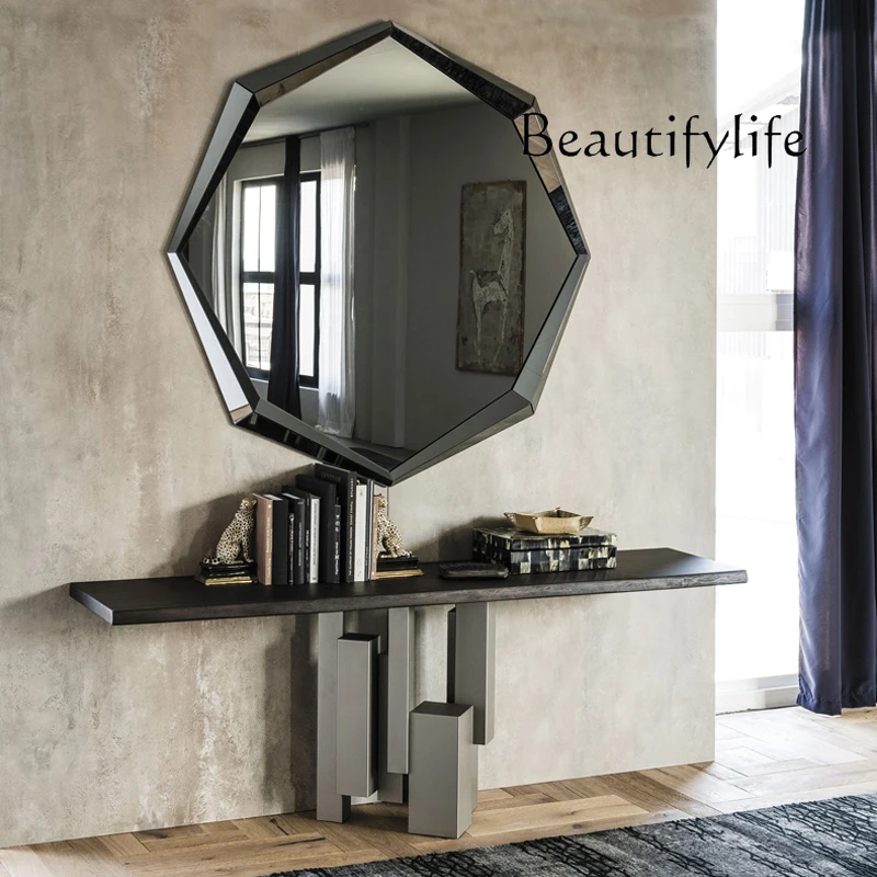 

Italian living room new minimalist designer furniture small apartment table marble entrance table premium