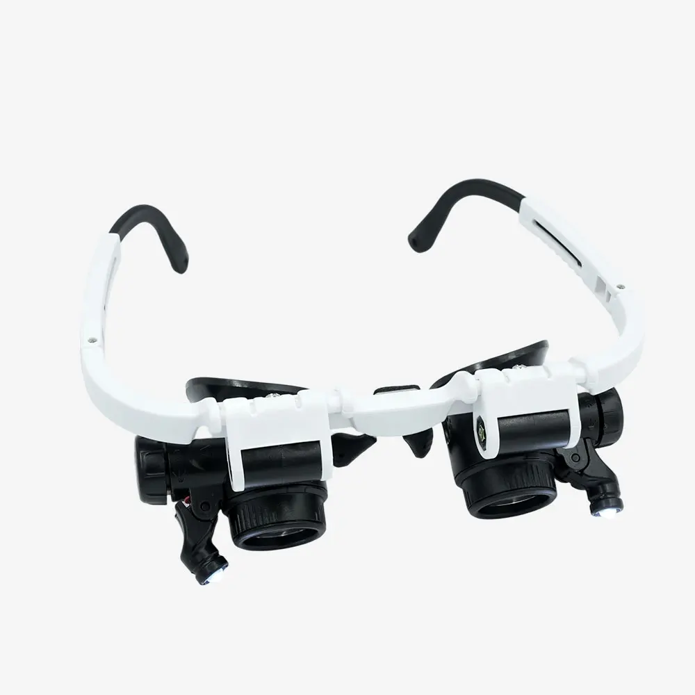 Lupe 8X/15X/23X Juwelier Uhrmacher Mit LED Licht Teleskop Stirnband Lupe Gläser Lesen Lupen Brillen – Detail 9