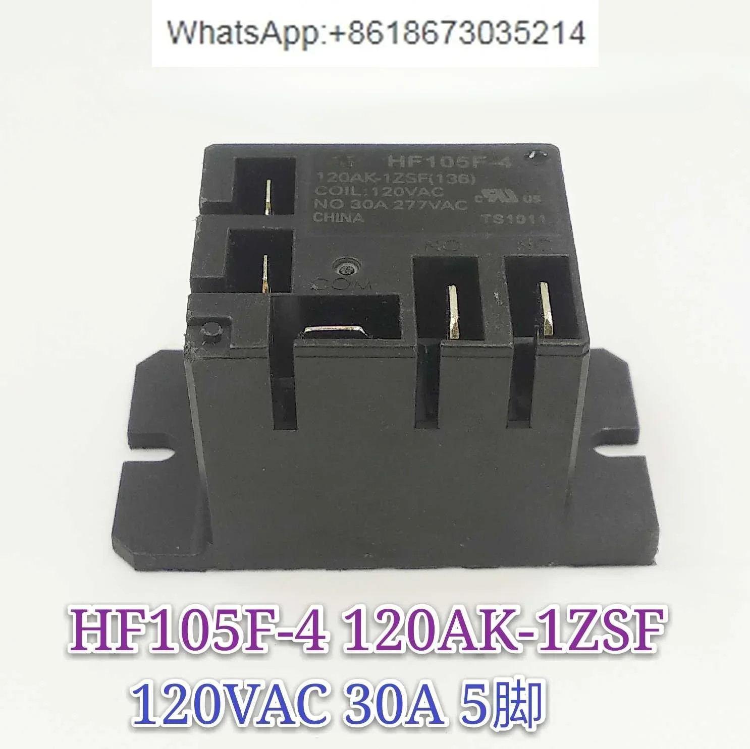 

10 PCS HF105F-4 120AK-1ZSF 30A relay 120VAC 5 pins