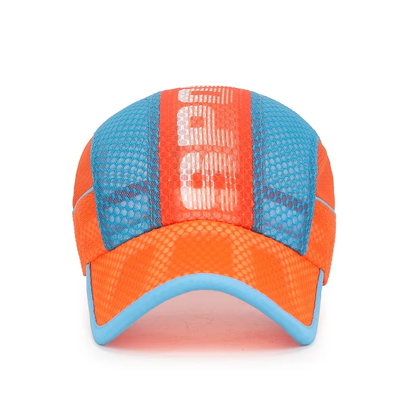 Fashion Summer Middle Large kids Full Mesh Breathable Hat Kids Outdoor Shade Baseball Cap Children Travel Sunscreen Hat