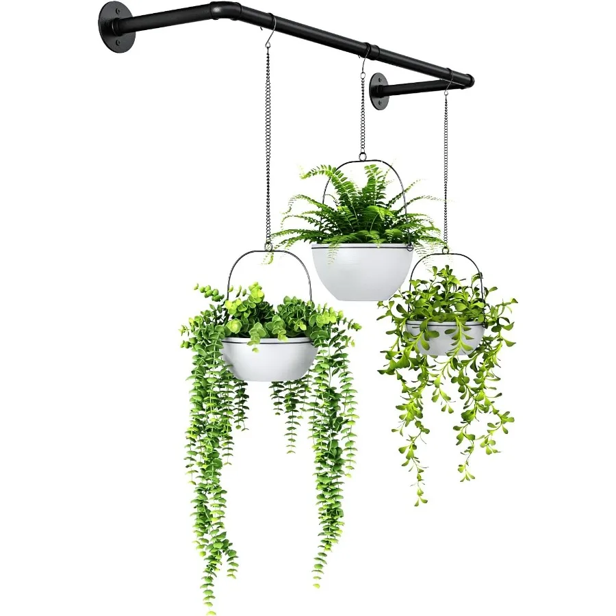 

Hanging Planters for Indoor Plants Plant Hanger Indoor Hanging Plant Rod 36.2in Window Plant Shelves Metal Rod Pot Chain Plant