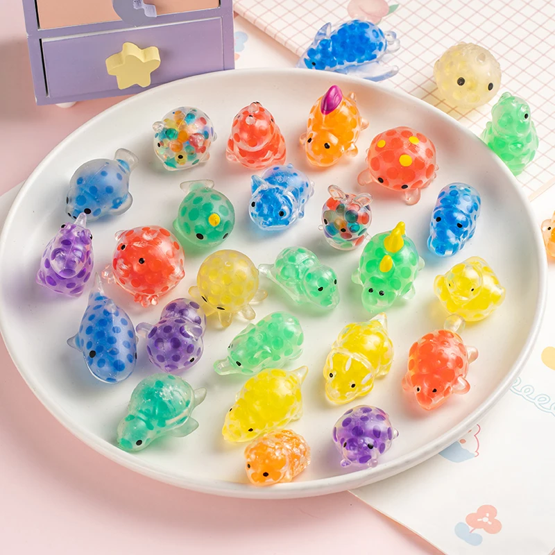 水ビーズ入りもちもちスクイーズ、かわいい動物のおもちゃ、子供向けパーティーの景品、ストレス解消ボール、フィジェットトイ、クリスマスプレゼント、ギフトバッグ