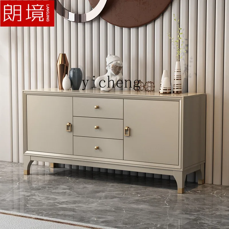 ZC TV Bench for Bedroom Small Apartment Modern Heightened Floor Cabinet Master Bedroom Storage Bed Front Cabinet