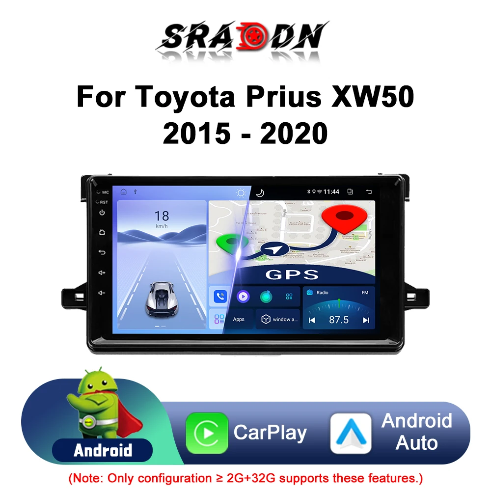 

For Toyota Prius XW50 2015 - 2020 Android Car Radio Automotive Multimedia Player Navigation GPS Carplay Touch Screen Auto Stereo