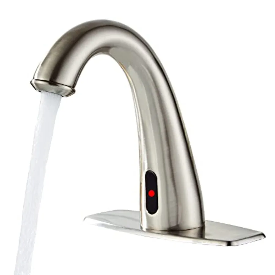 

Automatic Touchless Bathroom Faucet Motion Sensor Activated Commercial Basin Sink Vantiy Hands Free Auto Infrared Mixer with Ho