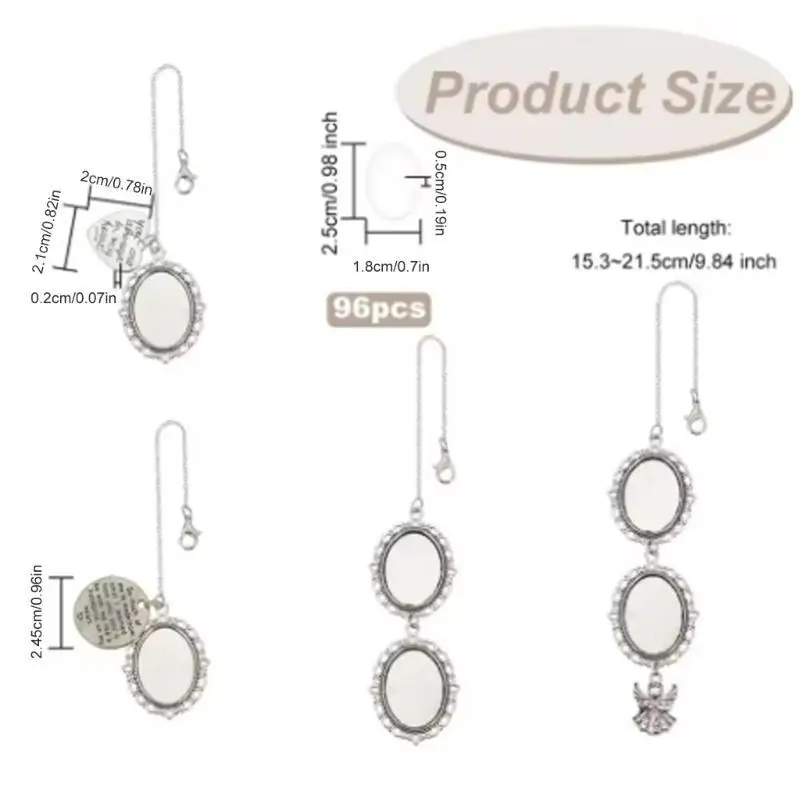 31BB Elegant Frame Pendant Bridal Charm Base Photo Brooch Pendant Jewelry Making Part Brooch Frame Pendant Alloy Texture