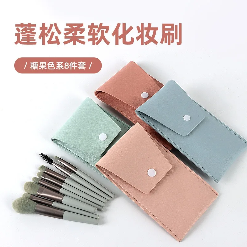 8 ensembles de Mini pinceaux de maquillage doux et portables en fibres synthétiques qui ne se déforme pas facilement, pinceaux pour outils de maquillage