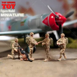 Painted Miniatures 1/35 1/72 American Airborne Division Soldier Scene Props Male Figures Model For Cars Vehicle Toy Gift