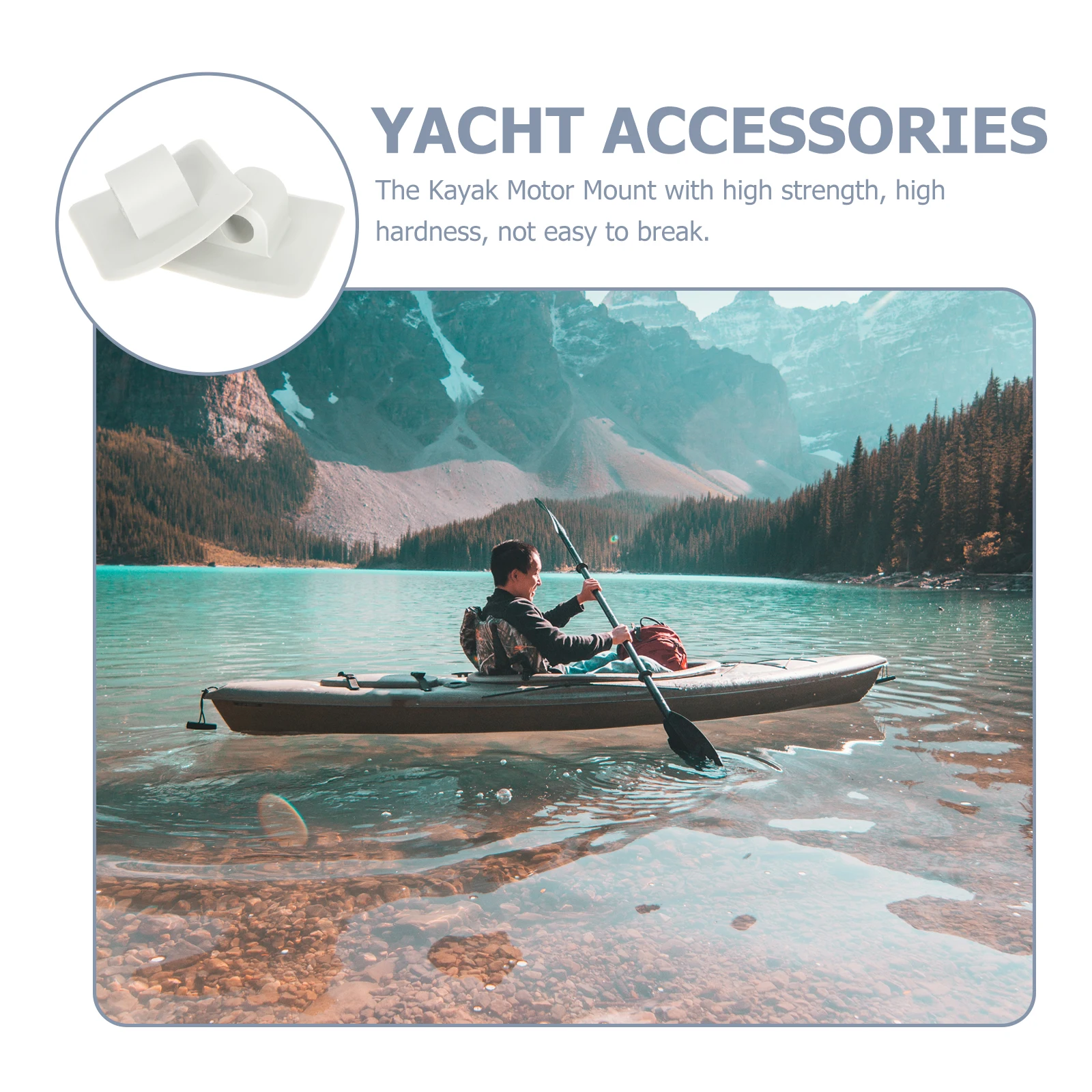 

2pcs Kayak Mount Inflatable Boat Engine Bracket Durable Plastic Accessories for Mounting Clip Canoe Fishing Boat