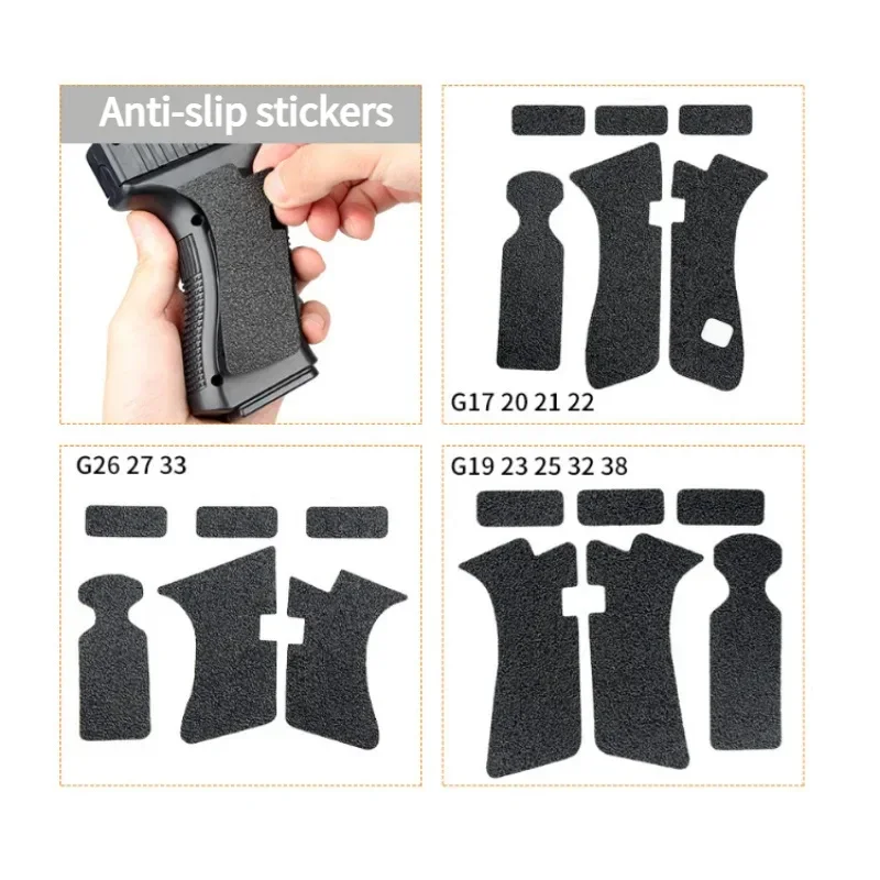 Non-slip Rubber Texture Grip Wrap Tapefor Glock 17 19 20 21 22 25 26 27 33 43 Holster 9mm Pistol Gun Magazine Accessories