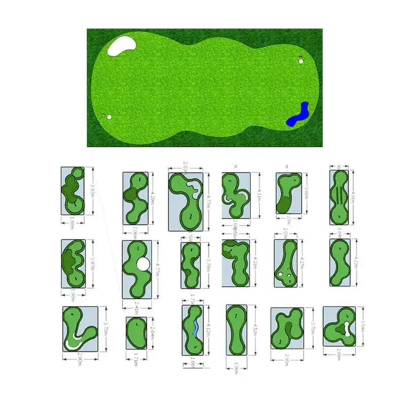 2026 Factory Large Artificial Golf Green Portable Customized Mini Golf Course Trainer Golf Putting Green Matpromote Sales
