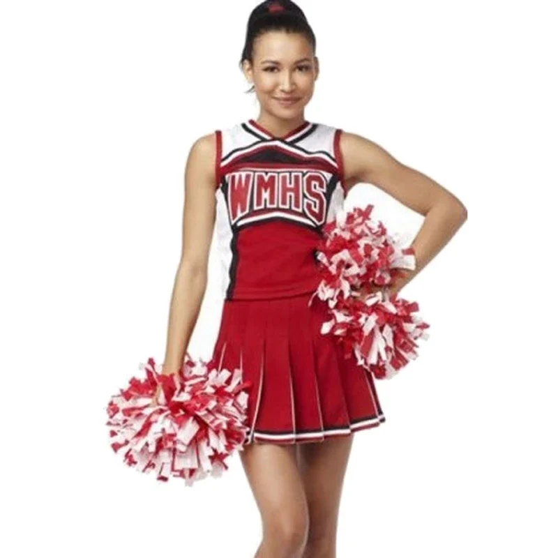 

Костюм для девочек Cheerleader Glee, клубный костюм для старшей школы, искусственная униформа