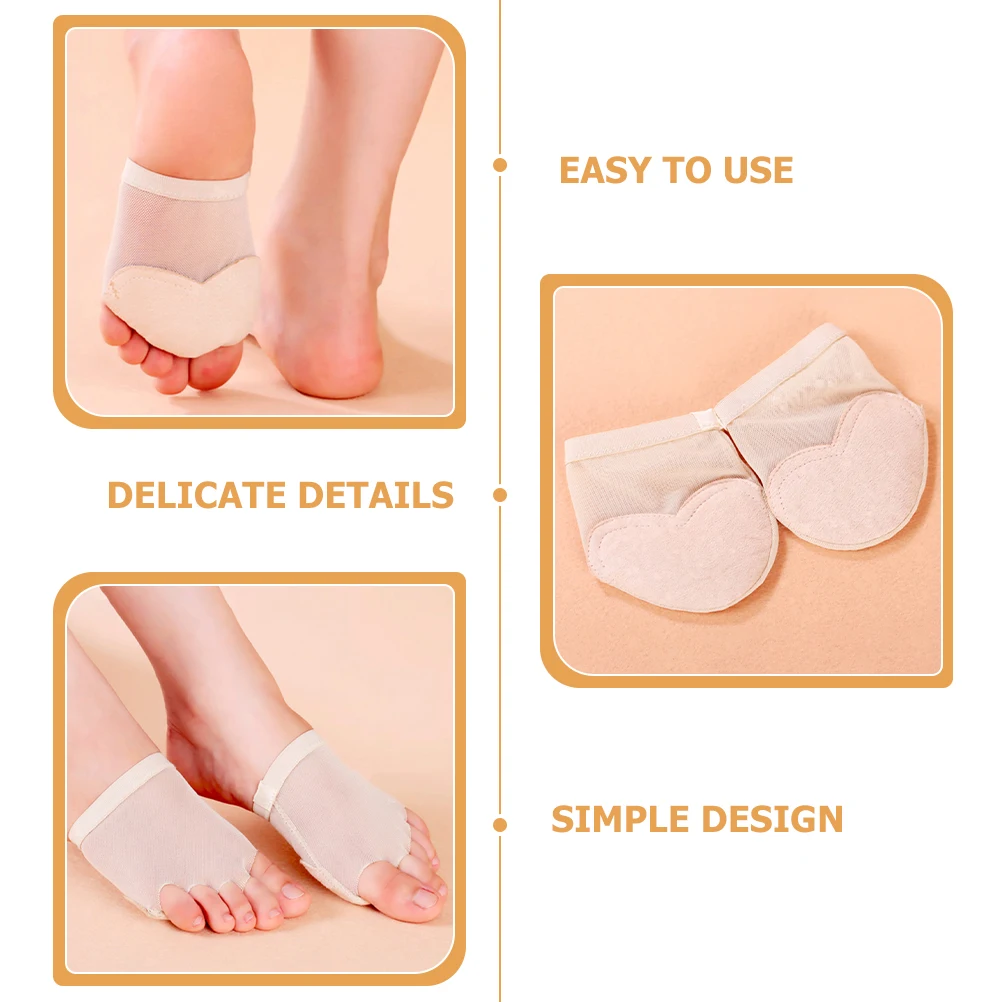 

2pcs Dance Foot Pads 2 Pairs Forefoot Cushion For Ballet Latin Gymnastics Performance Toe Alignment Support Pad Lyrical Shoes