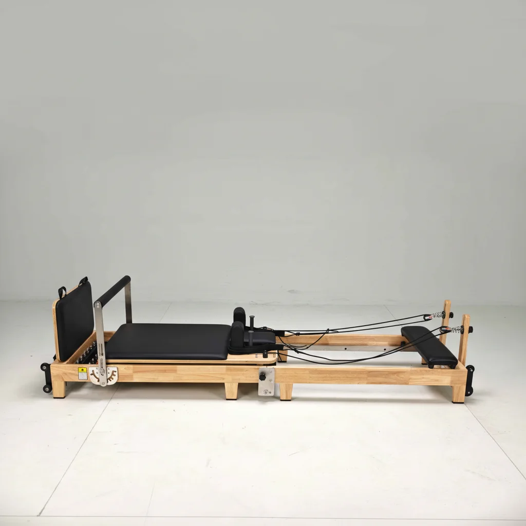

Premium Foldable Oak Pilates Reformer, Portable for Home, Studio & Gym