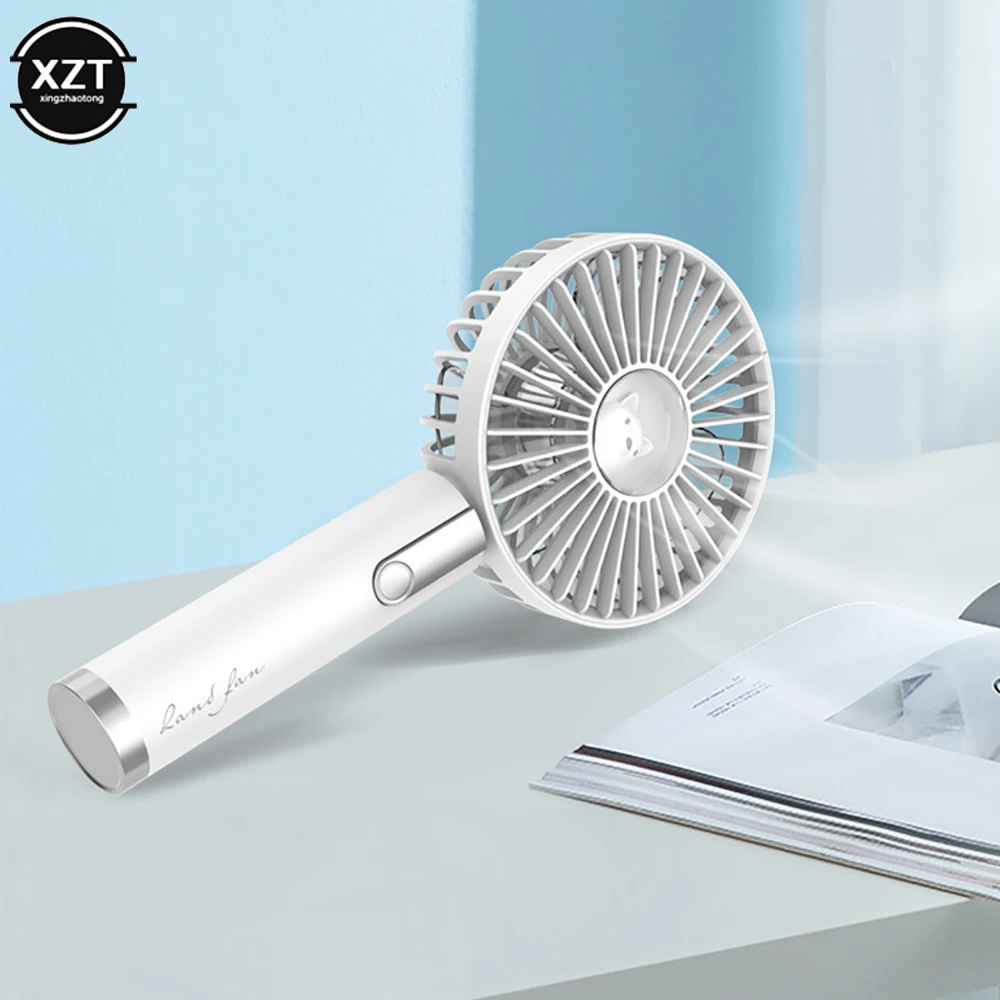 Portable Mini Fan 3 Speed Adjustable Fans USB Rechargeable Desk Handheld Air Conditioner Cooler Summer Outdoors Travel Artifact