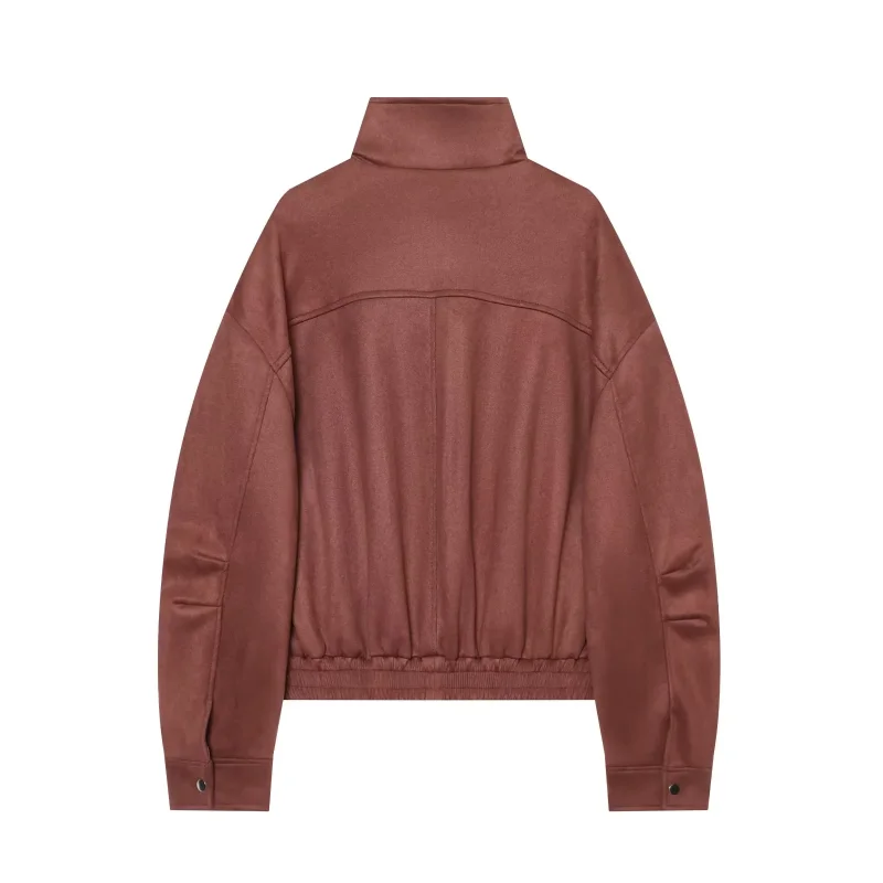 2026 Autumn Women New Stand Collar Pilot Brand Jacket Fashionable Long Sleeves Chic Daily Designer Style Formal Coat