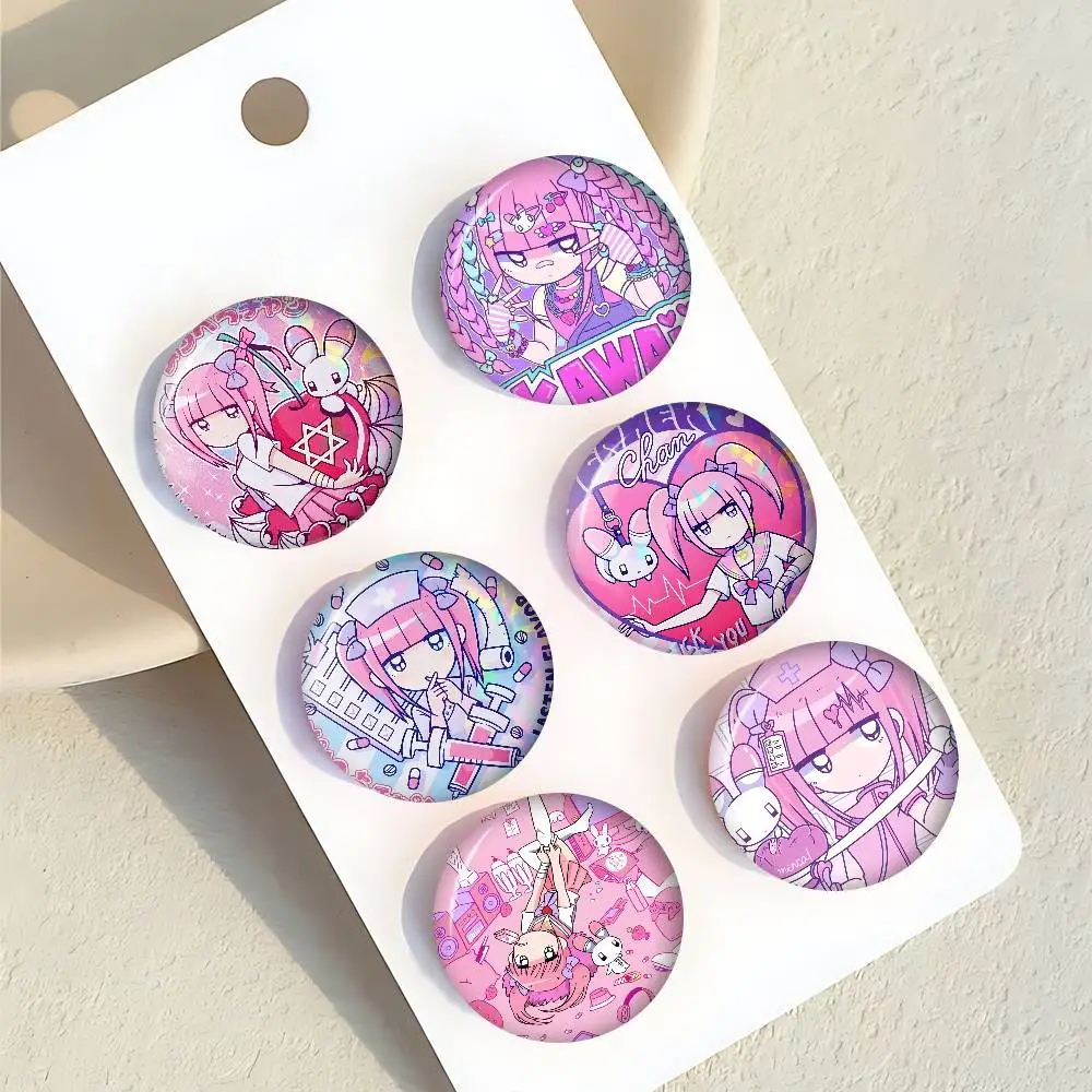 Cute M-Menhera C-Chan Girl    Anime Button Pin Handmade Brooch For Clothes Cartoon Badge Backpack Decoration Jewelry Accessories