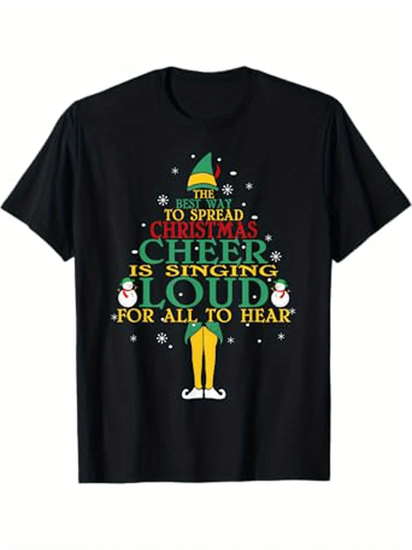 

Squirrel Christmas Lights Decorated Tee, 180g Cotton, Squirrel Lover Festive Wear