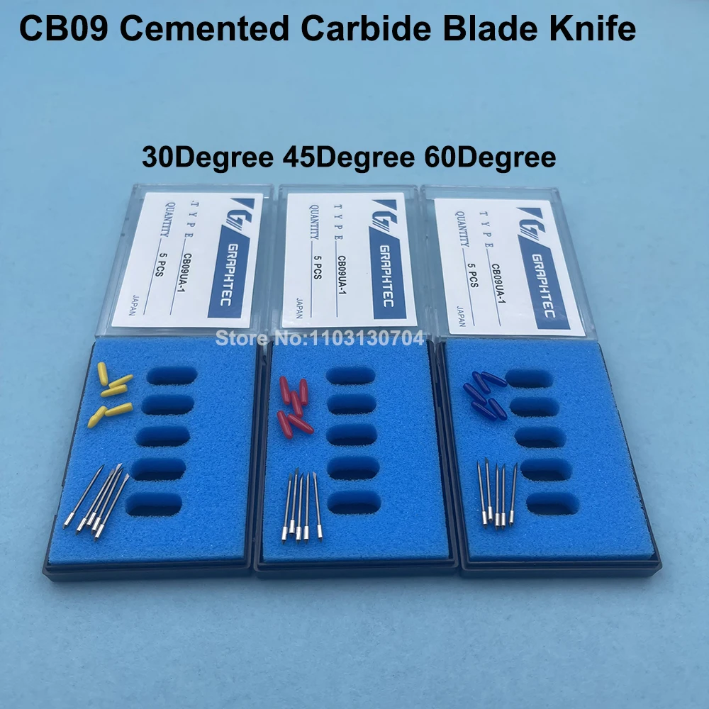 5PCS Cutting Plotter Graphtec CE5000 CE3000 CE6000 FC8600 CB09 CB15 Knife Blade CB09UA-5 CB15UA-5 Cemented Carbide Blade Knife