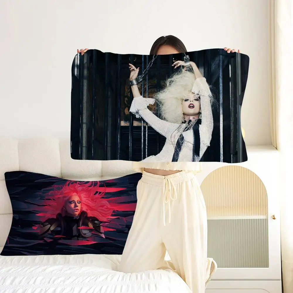 Singer L-Lady G-Gaga Quick-Dry Polyester Pillow Towel - Anti-Head Oil & Odor-Resistant for Adult Daily Use