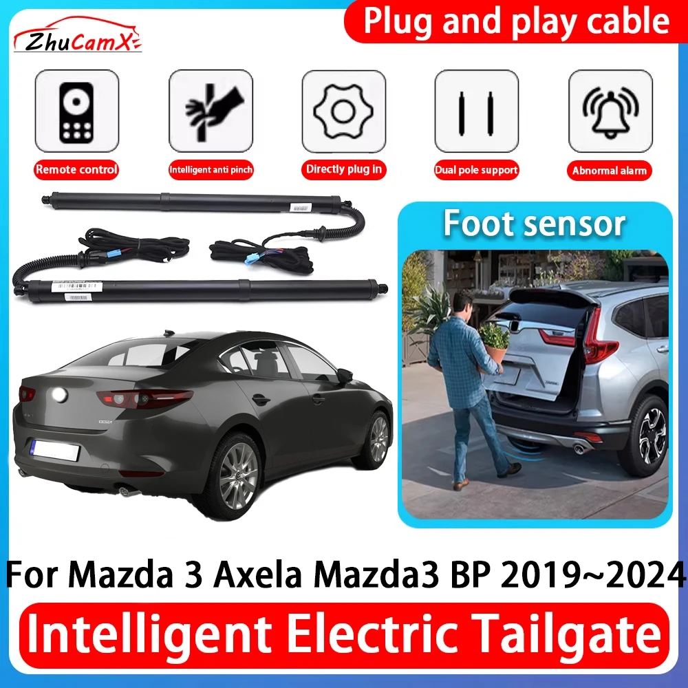 

ZhuCamX Car Power Trunk Electric Suction Tailgate Intelligent Tail Gate Lift Strut For Mazda 3 Axela Mazda3 BP 2019~2024