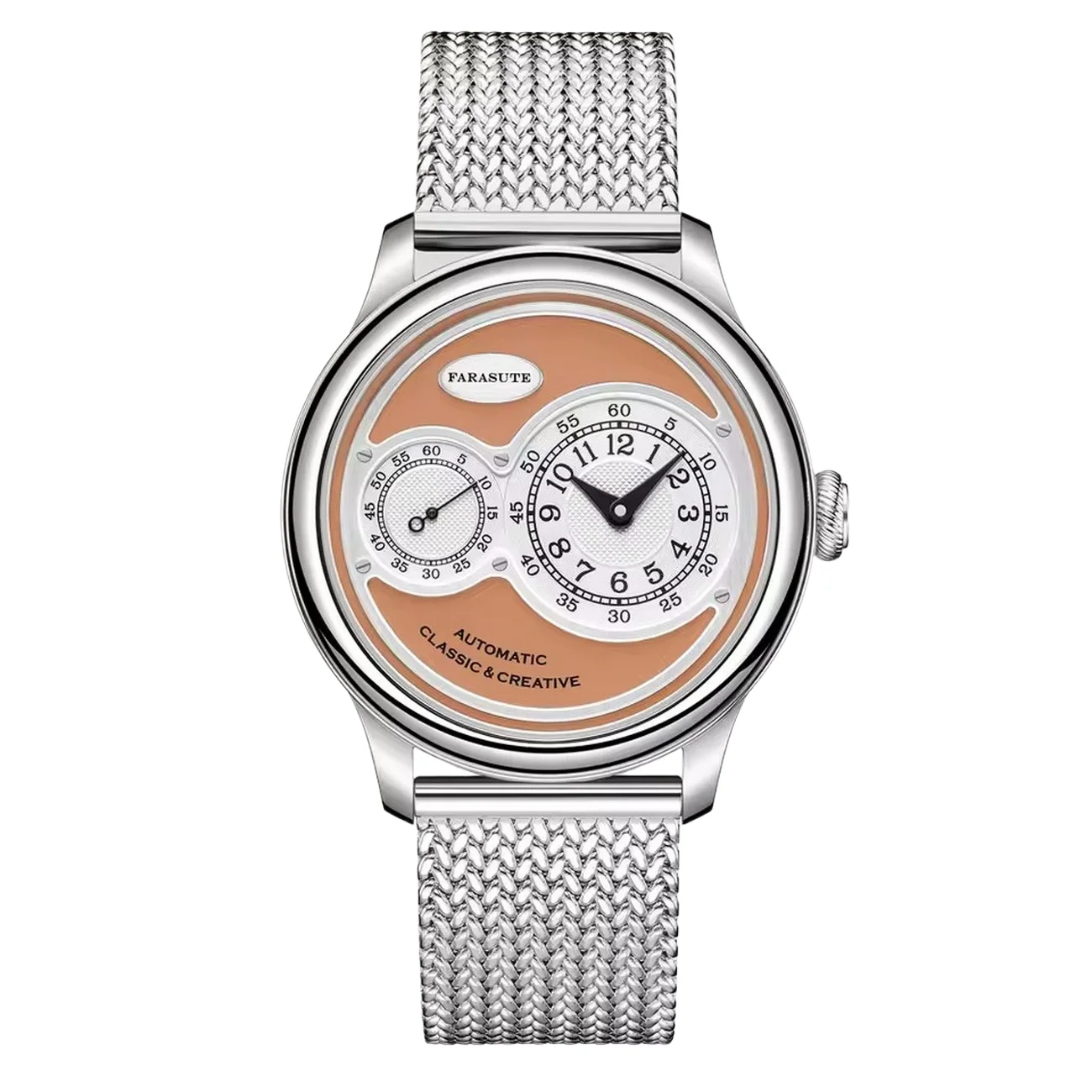 FARASUTE Men Automatic Watch 40mm Luxury Mechanical Wristwatch Sapphire Enamel Dial Small Second Dial