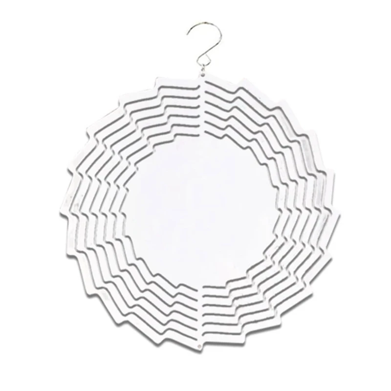 Couple Style Wind Power White Coated Aluminum Plate Double-Sided Printing Heat Transfer Sublimation Wind Chime image 2