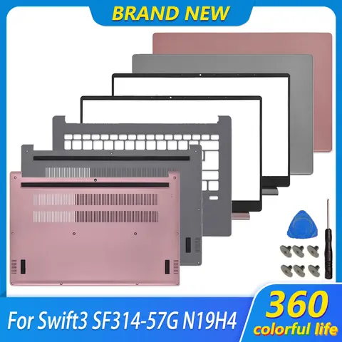 Nova capa para laptop para swift 3 SF314-57 SF314-57G n19h4 tela lcd traseira capa superior moldura frontal apoio para as mãos caixa inferior superior