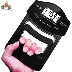 Dinamómetro de mano Digital, probador de fuerza de agarre con pantalla LCD para entrenamiento de antebrazo, levantamiento de pesas, 396Lbs/180Kg