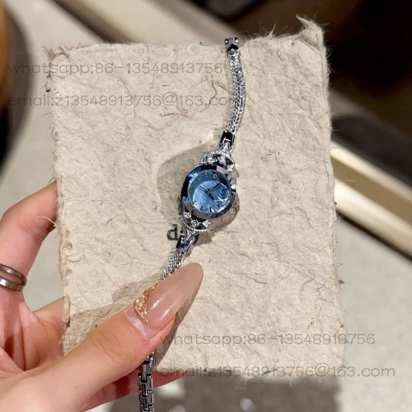 

Новые женские часы 2026 года: нишевая модель, легкая роскошь, изысканный маленький браслет, цвет ледниковый синий, водонепроницаемые