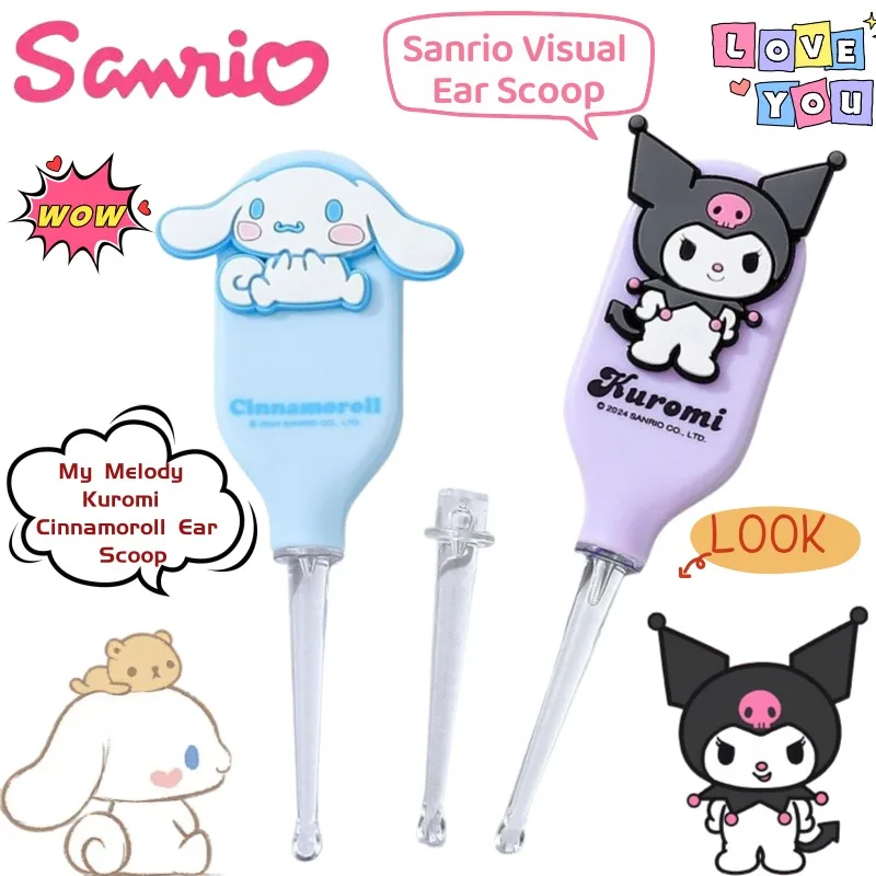 

Sanrio my melody kuromi cinnamoroll cartoon anime peripheral visual ear scoop creative cute two-dimensional ear picking artifact