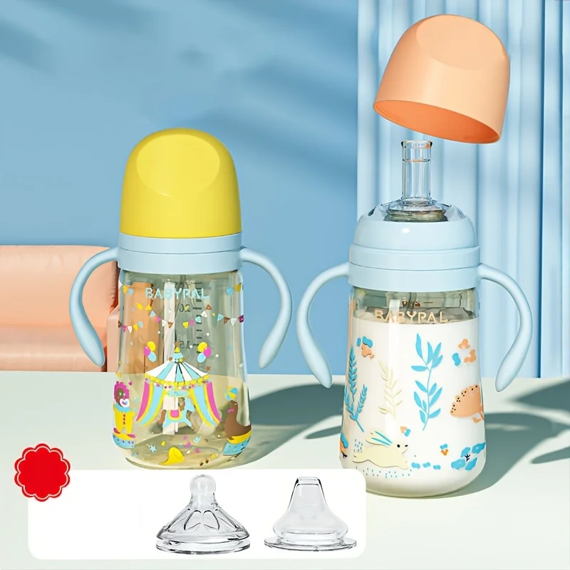 2PCS/1PC Children's Bottle with Handle - Lightweight PP material, BPA free, easy to grip and clean, perfect Christmas and bir