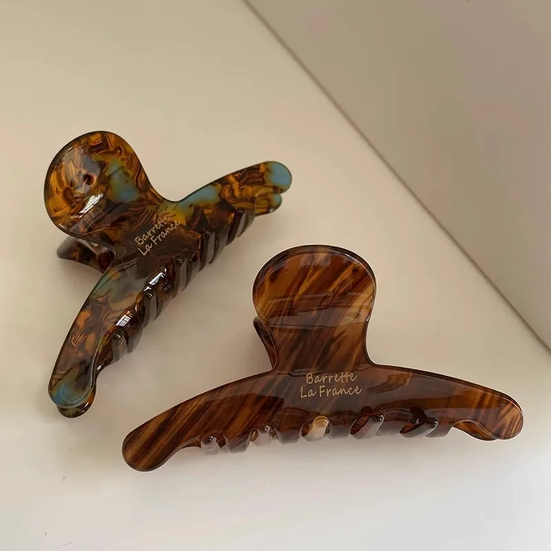 Vintage Haarklammern für Frauen und Mädchen Elegante Hochwertige Acetat-Teefarben Modische Schmuck-Haaraccessoires – Detail 5