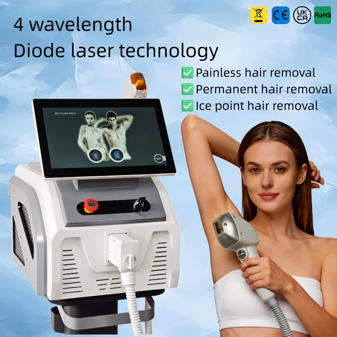 

Laser Hair Removal Professional Salon Diode Machine 755nm 808nm 940nm 1064nm Beauty Equipment Facial Hair Bikini Underarm Leg CE