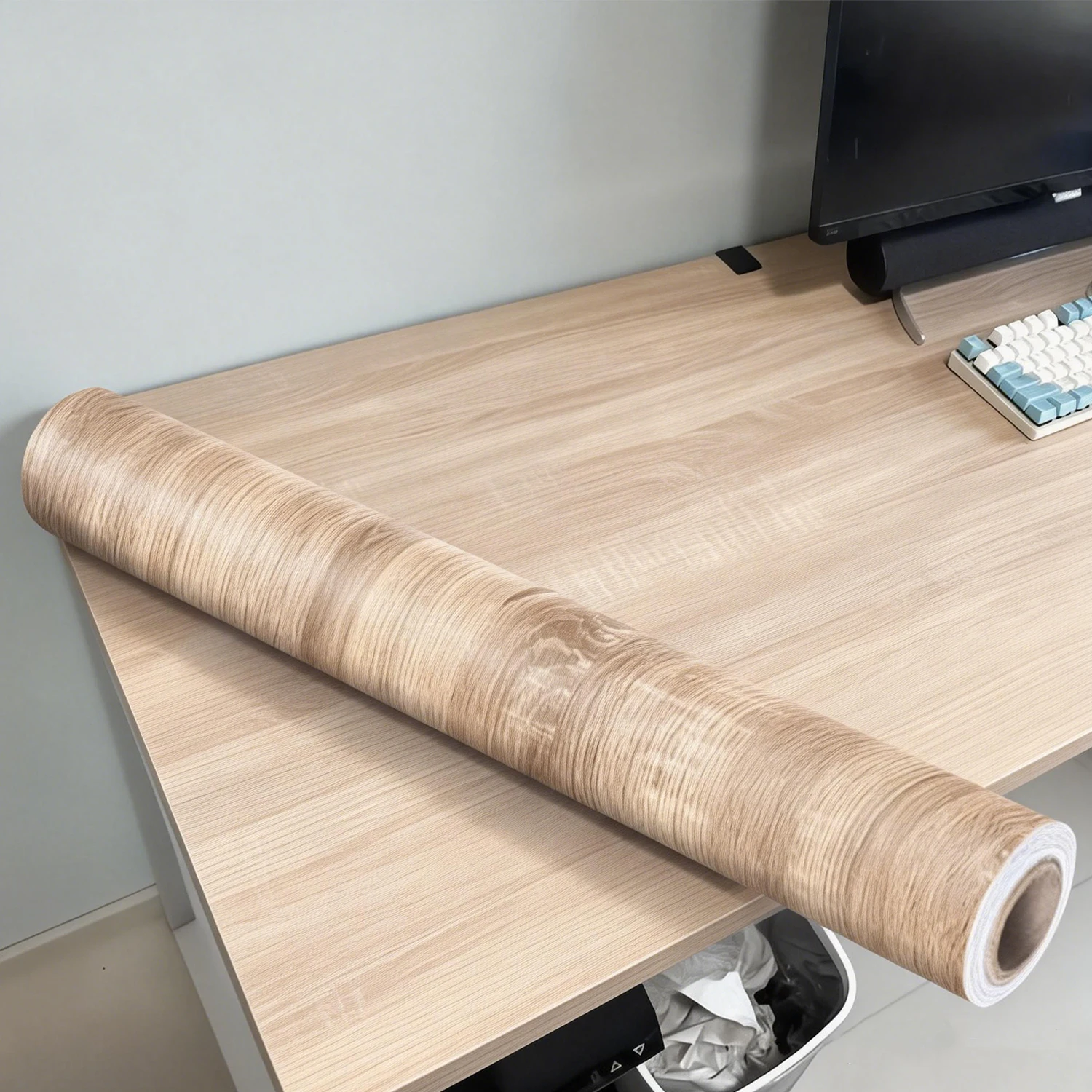 

Виниловые обои под дерево шириной 55 см для дверей, шкафов, тумб, мебели, водонепроницаемые самоклеящиеся наклейки для декора дома