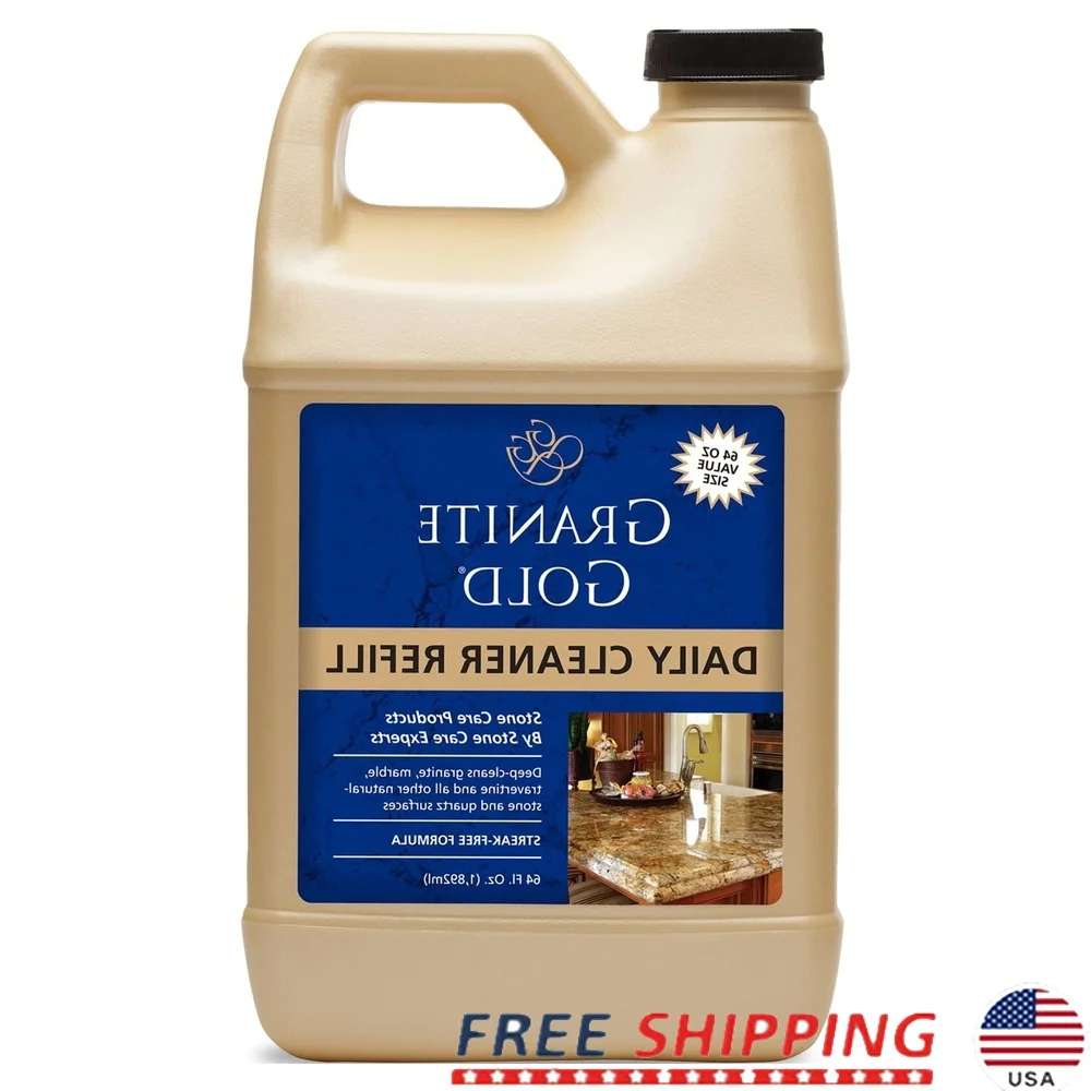 

Ежедневный очиститель, гранит, мрамор, кварц, без полос, аромат цитрусовых, безопасная бутылка для приготовления пищи с поверхностью, сменная бутылка, 64 унции, универсальная поверхность