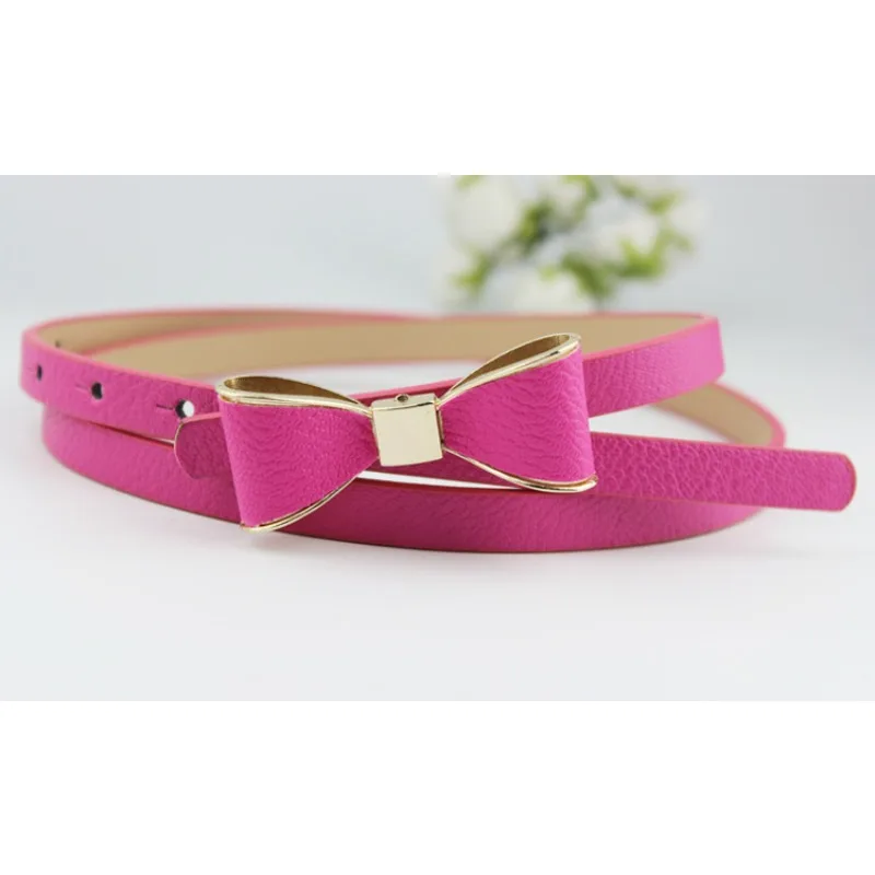 

Summer Women's Bow Belt Fashion Colorful Thin Belt Dress Accessories Classic Versatile Waistband