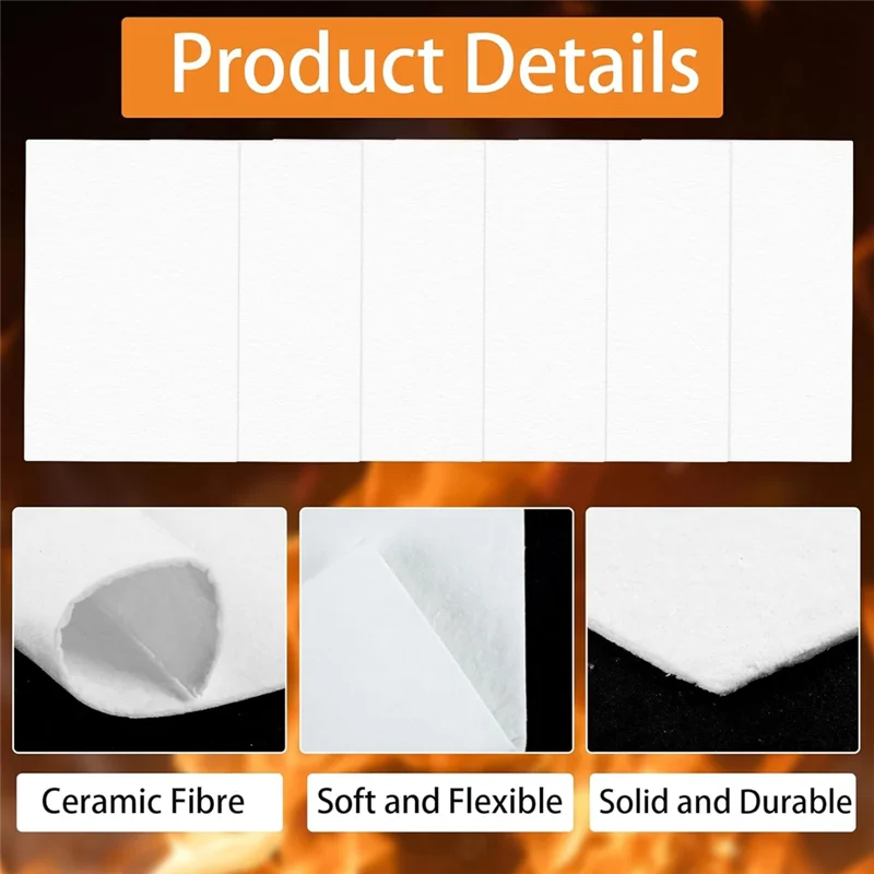 A77I 12 قطعة حشية من الألياف الورقية ذات درجة الحرارة العالية لموقد الحبيبات وموقد الخشب